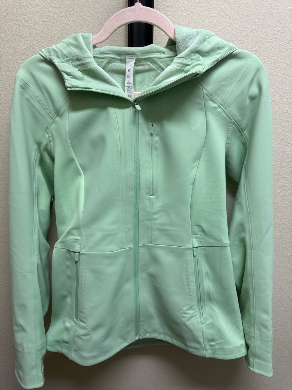 lululemon athletica Mint Green Hooded Zip Jacket